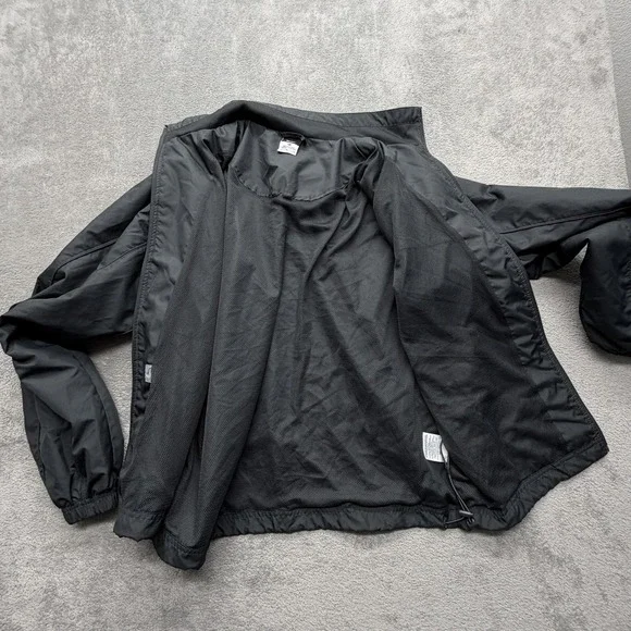 Nike Windbreaker Mens XL Black 341569-065 Full Zip Lined Lightweight Jacket - Picture 2 of 8